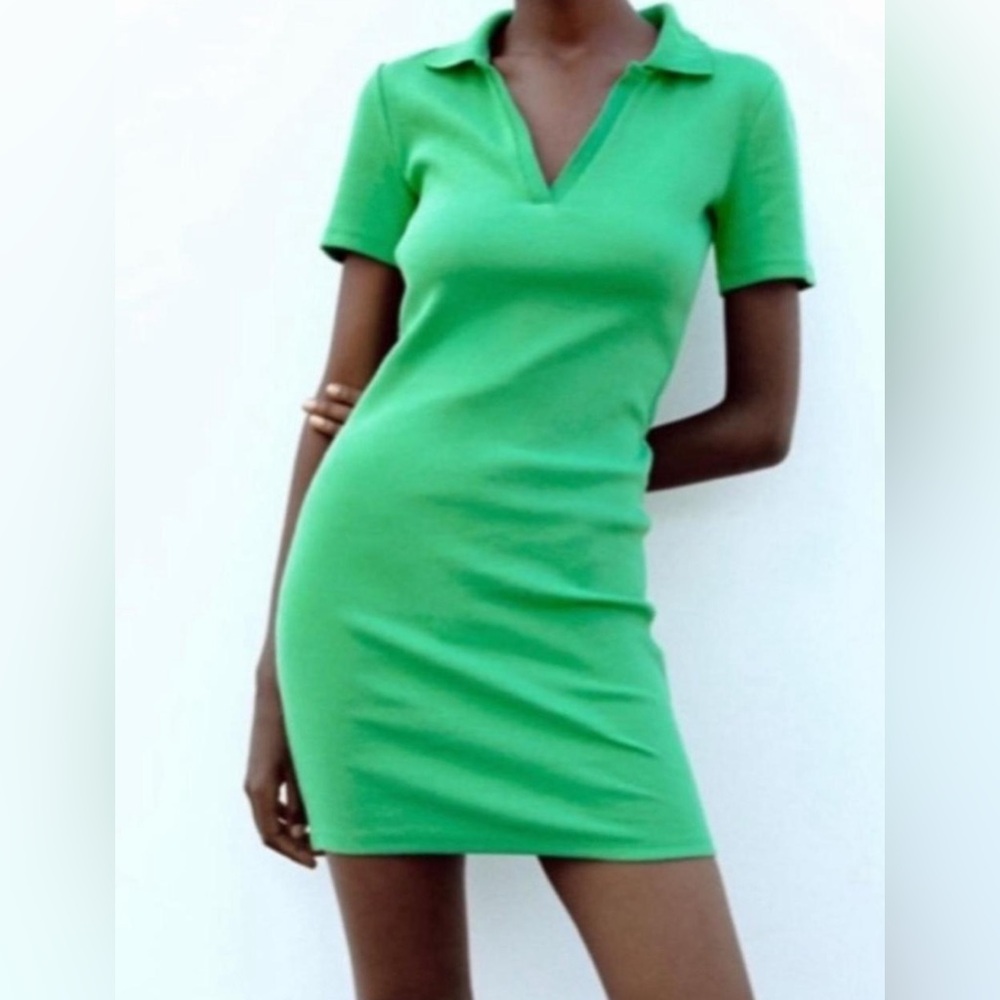 Zara Bright Green Mini Dress